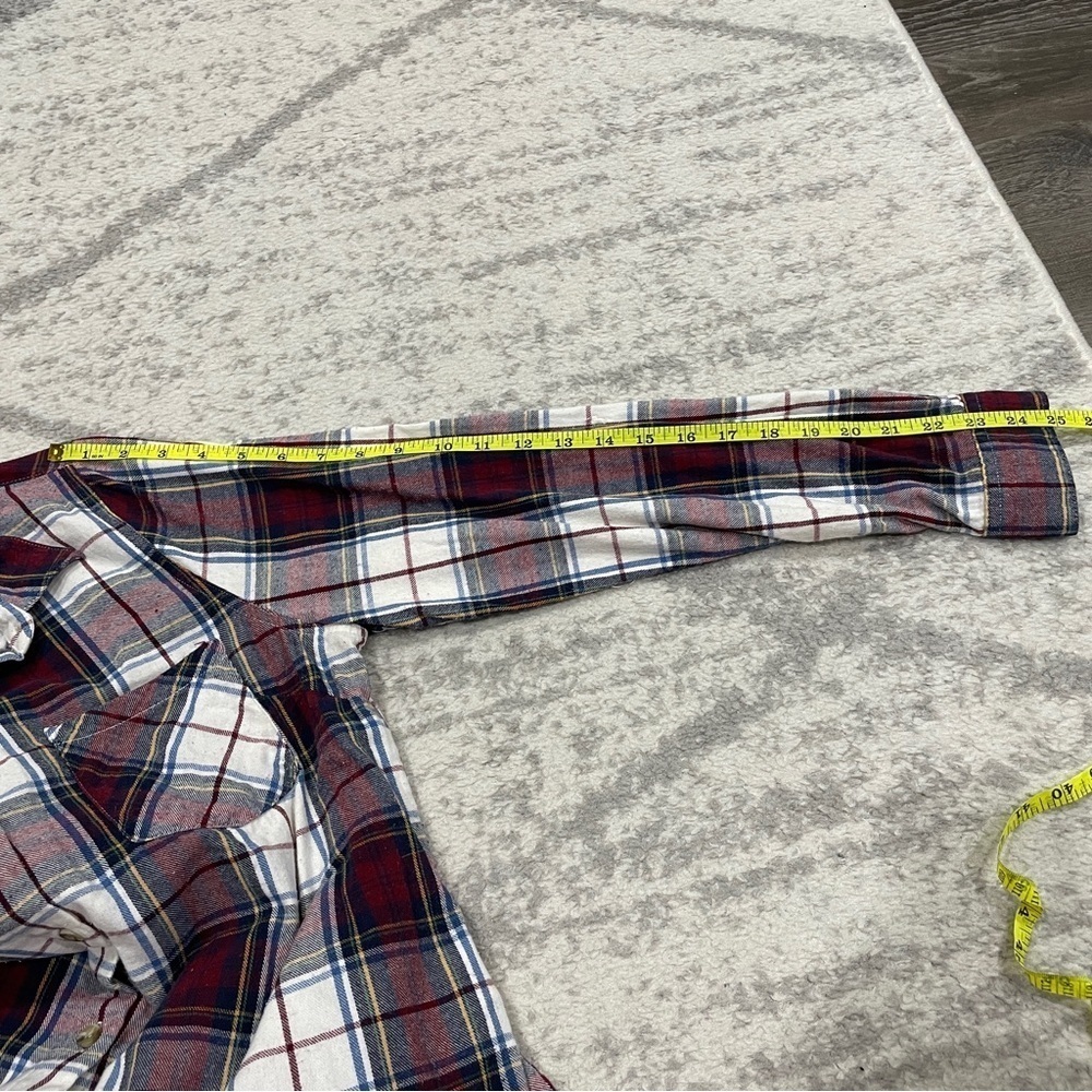 Miami Red and White Plaid Button Down Flannel - Picture 11 of 11